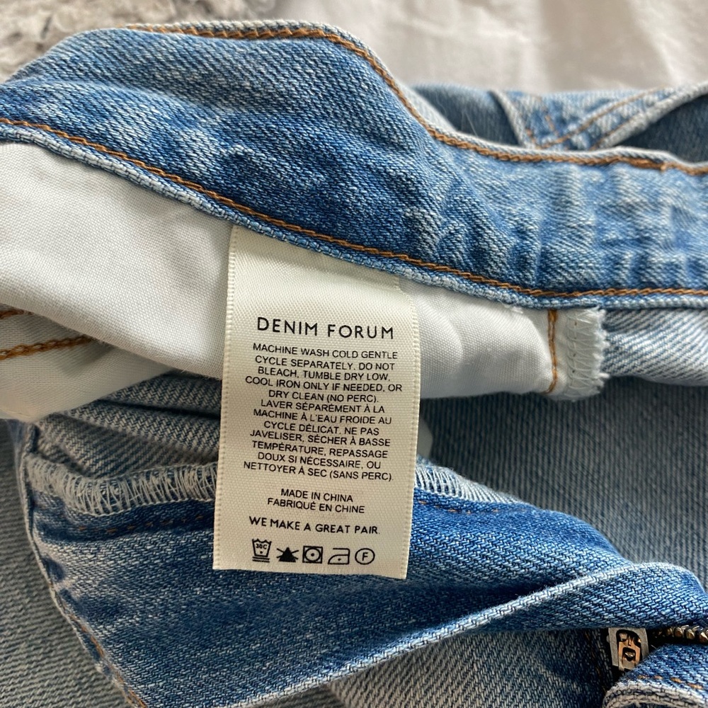 Denim Forum Light Blue Wide Leg Jeans - Picture 11 of 12